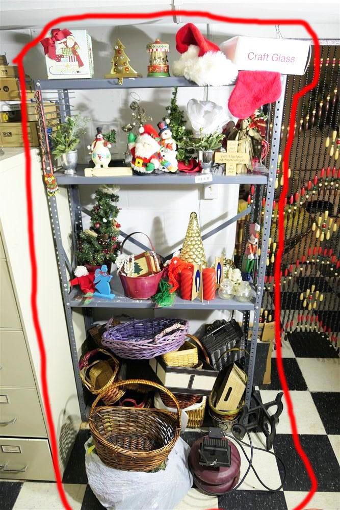 Shelf and Contents Inc. Baskets, Holiday etc