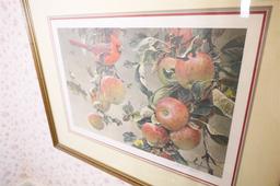 Framed Signed Print Robert Bateman Cardinal Ohio