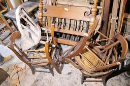 Group Lot of 5 Assorted Antique Chairs