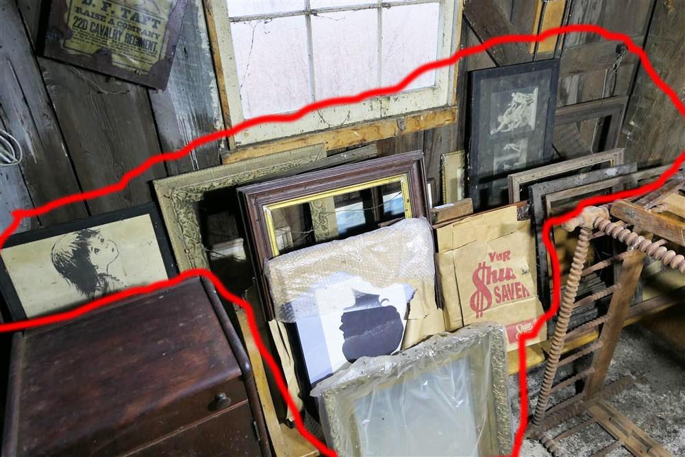 Group Lot of Frames, Pictures along wall