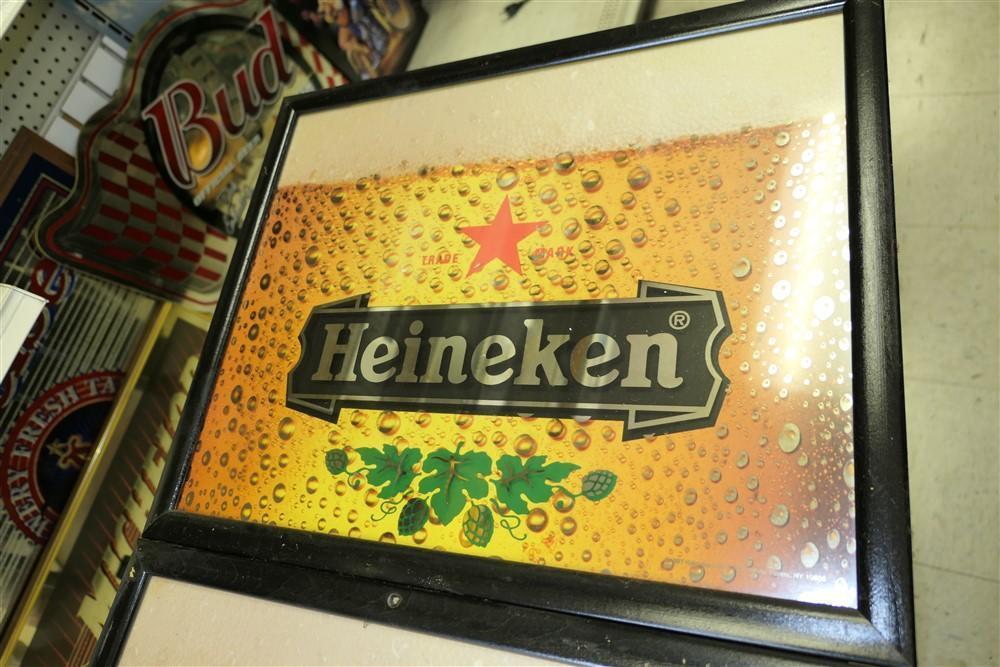 2 Heineken Mirror Bar Signs