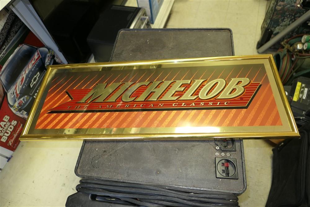 Vintage Michelob Beer Mirror Bar Sign