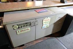 Rolling bar storage cabinet
