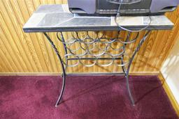 Wrought Iron, Tile Wine Rack/Table