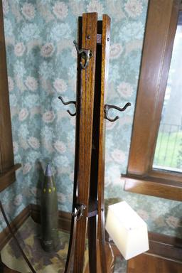 Antique Oak hat or coat rack