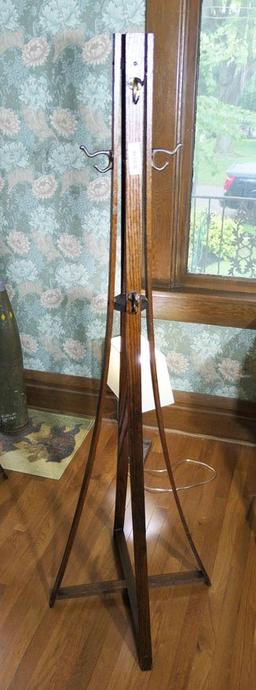 Antique Oak hat or coat rack