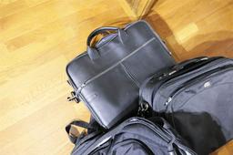 Three bags including laptop