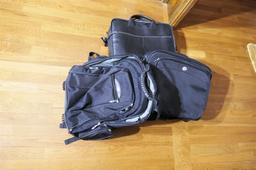 Three bags including laptop