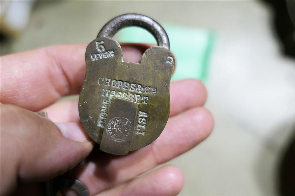 3 Antique Locks Inc. Rare 5 lever