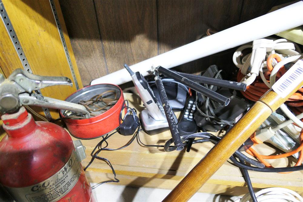 Old Fire Extinguisher, assorted wires