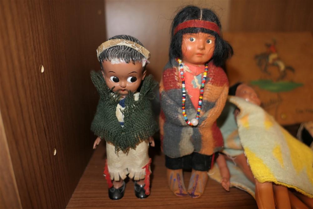 Group Lot Native American Tourist Dolls 1940s