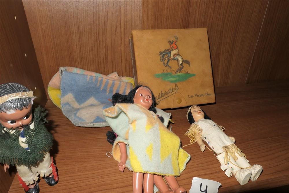 Group Lot Native American Tourist Dolls 1940s