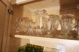 Two Shelf Lots assorted glass