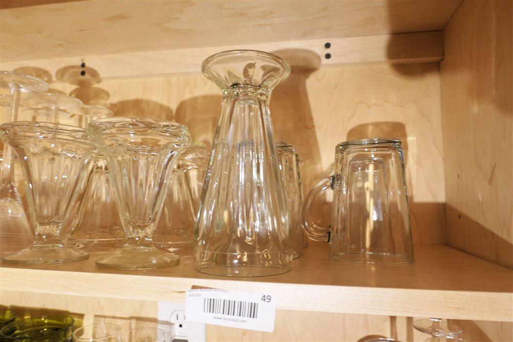 Two Shelf Lots assorted glass