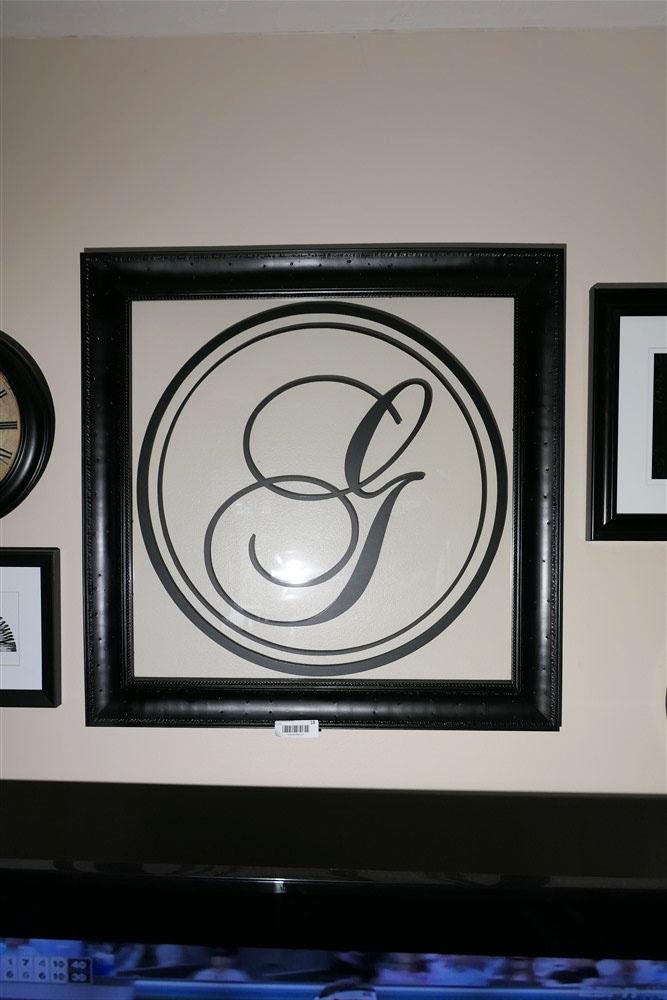 Large framed letter G Decor piece