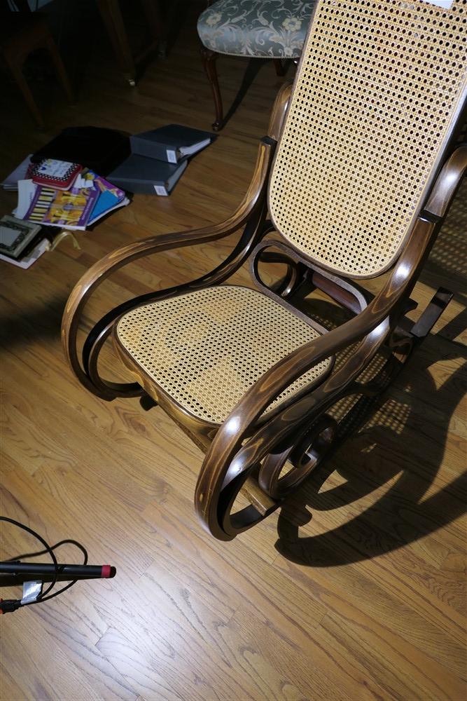 Antique bent wood rocking chair