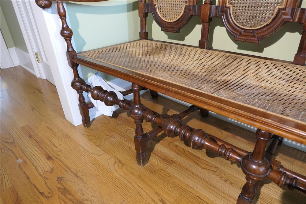 Nice William & Mary Style Large Antique Bench