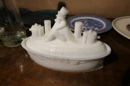 USS Maine Candy Dishes, bottle etc