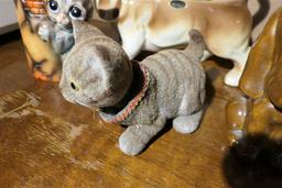 Ceramic Dogs, cat bobble head etc