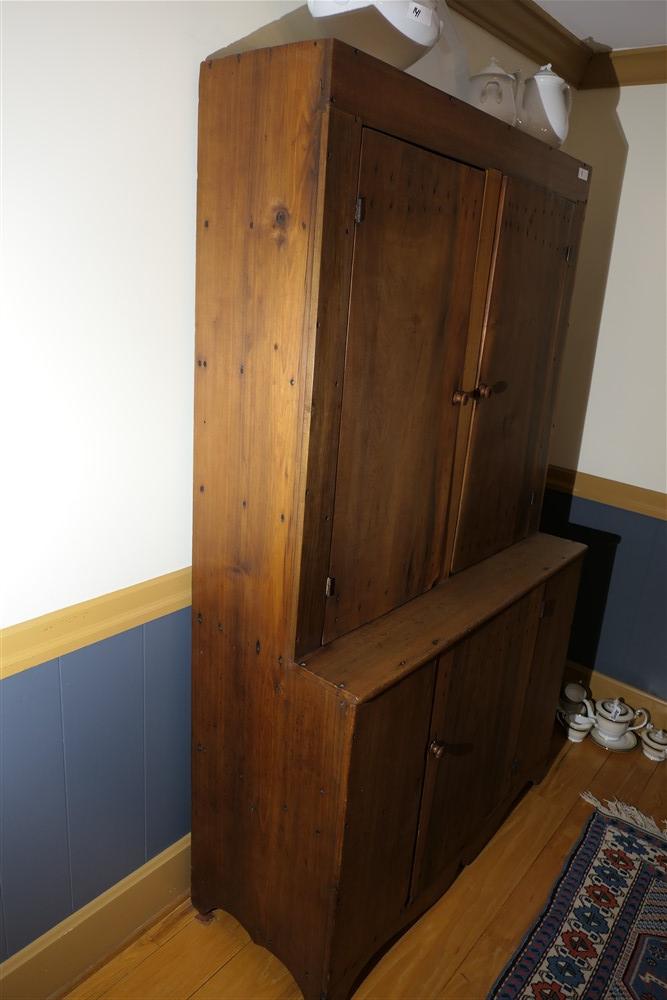 Antique Walnut Step Back Cupboard