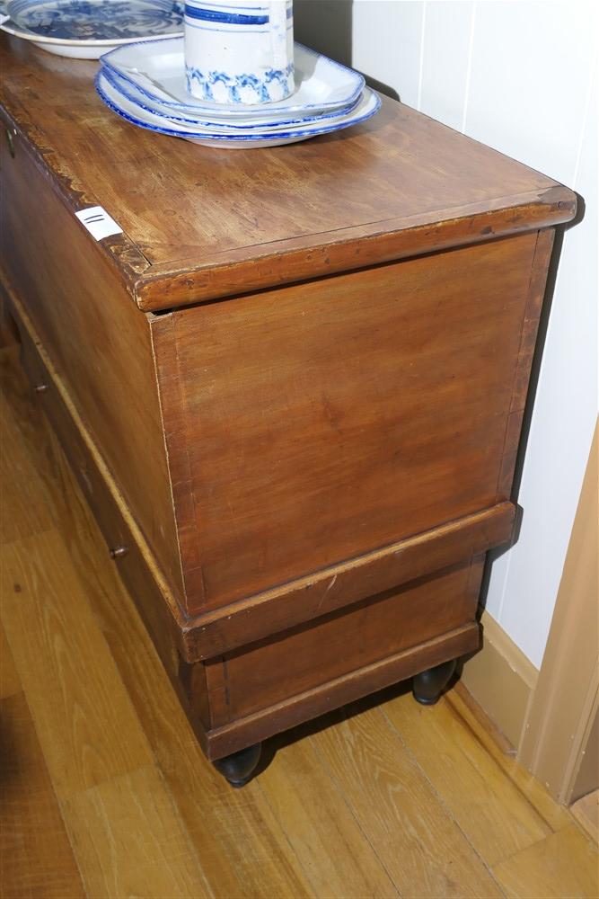 Unusual Antique Blanket Chest w/Drawers