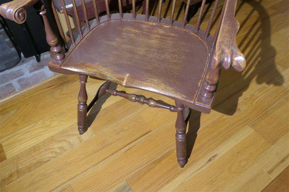Antique Comb Back Windsor Chair Nicely Decorated