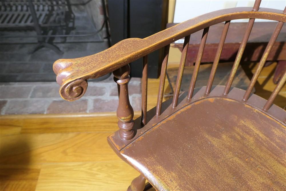 Antique Comb Back Windsor Chair Nicely Decorated