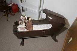 Old Antique Dovetailed Bassinet or Cradle