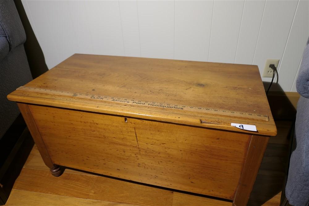 Antique Blanket Chest on Turned Feet