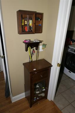 Wooden cabinets, shelf lot