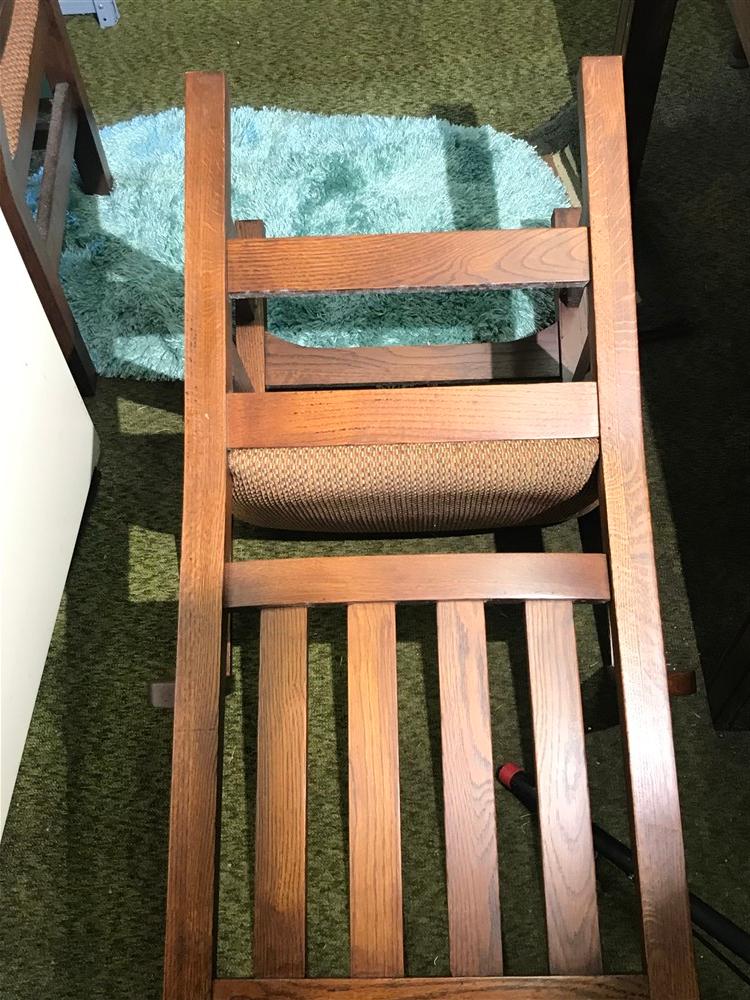 Pair Antique Mission Oak Armchairs