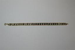 Unusual 18k gold and sapphire bracelet