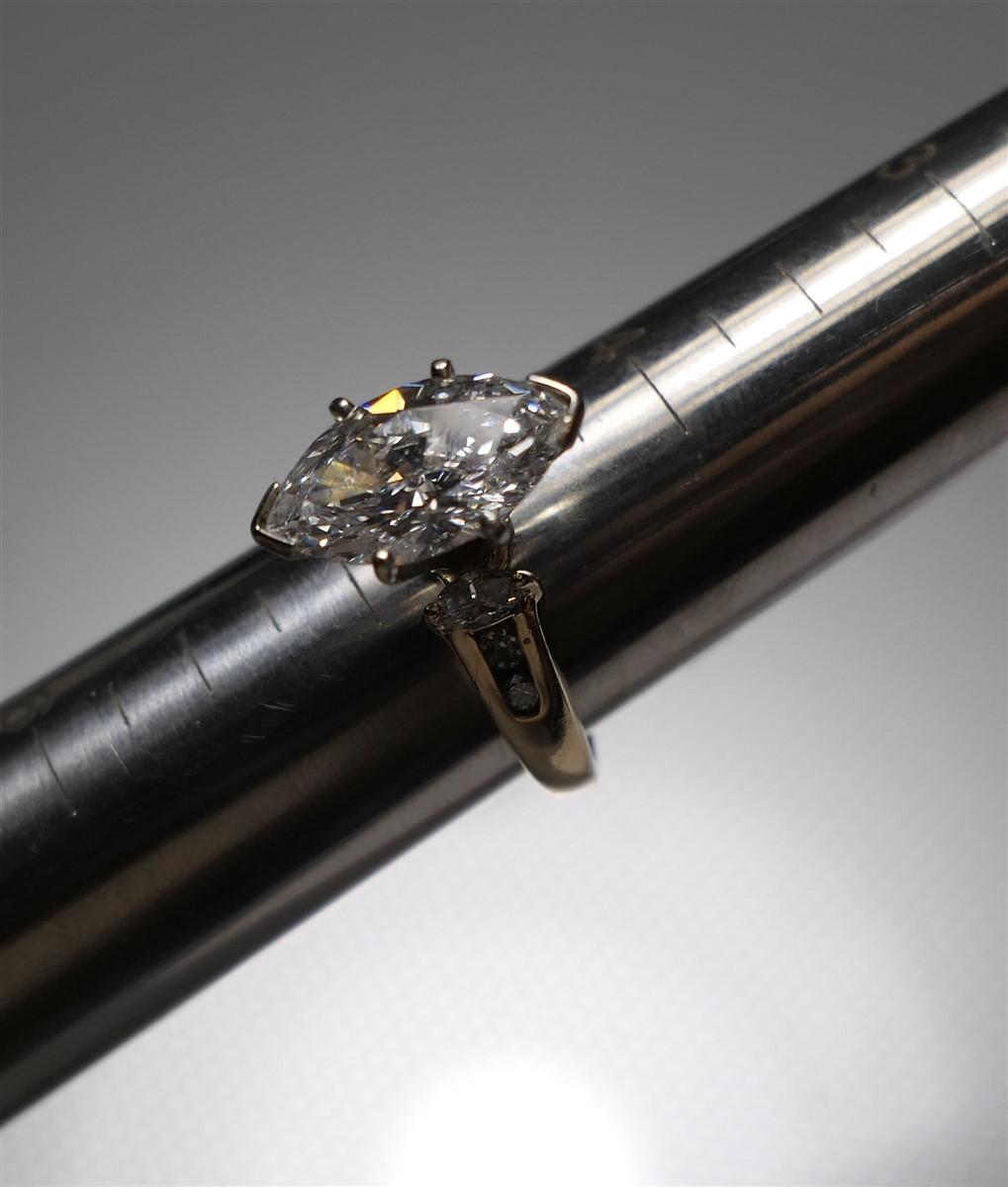 2.17 ct diamond engagement ring set in 14k gold