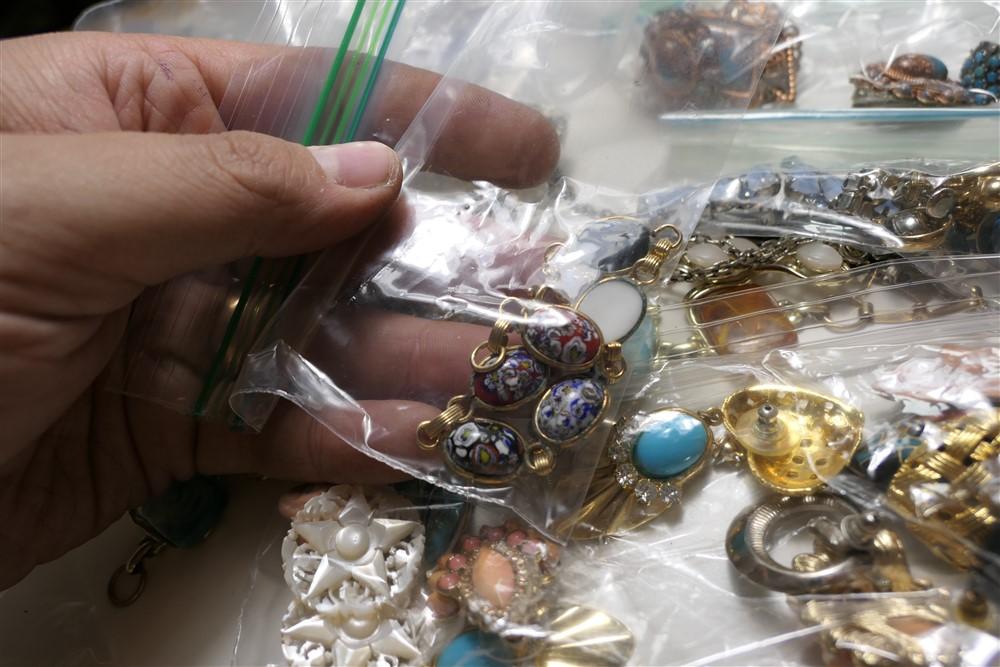 Large Lot Vintage Costume Jewelry, Native American rings