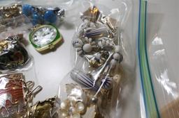 Large Lot Vintage Costume Jewelry, Native American rings