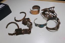 Group lot of Native American Copper Jewelry