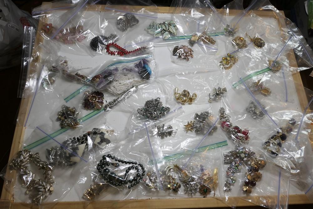 Large lot of vintage costume jewelry