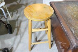 Wooden stool and end table
