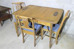 Antique Table & Three Chairs