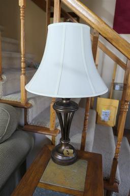 Pair of matching lamps + wall decor piece