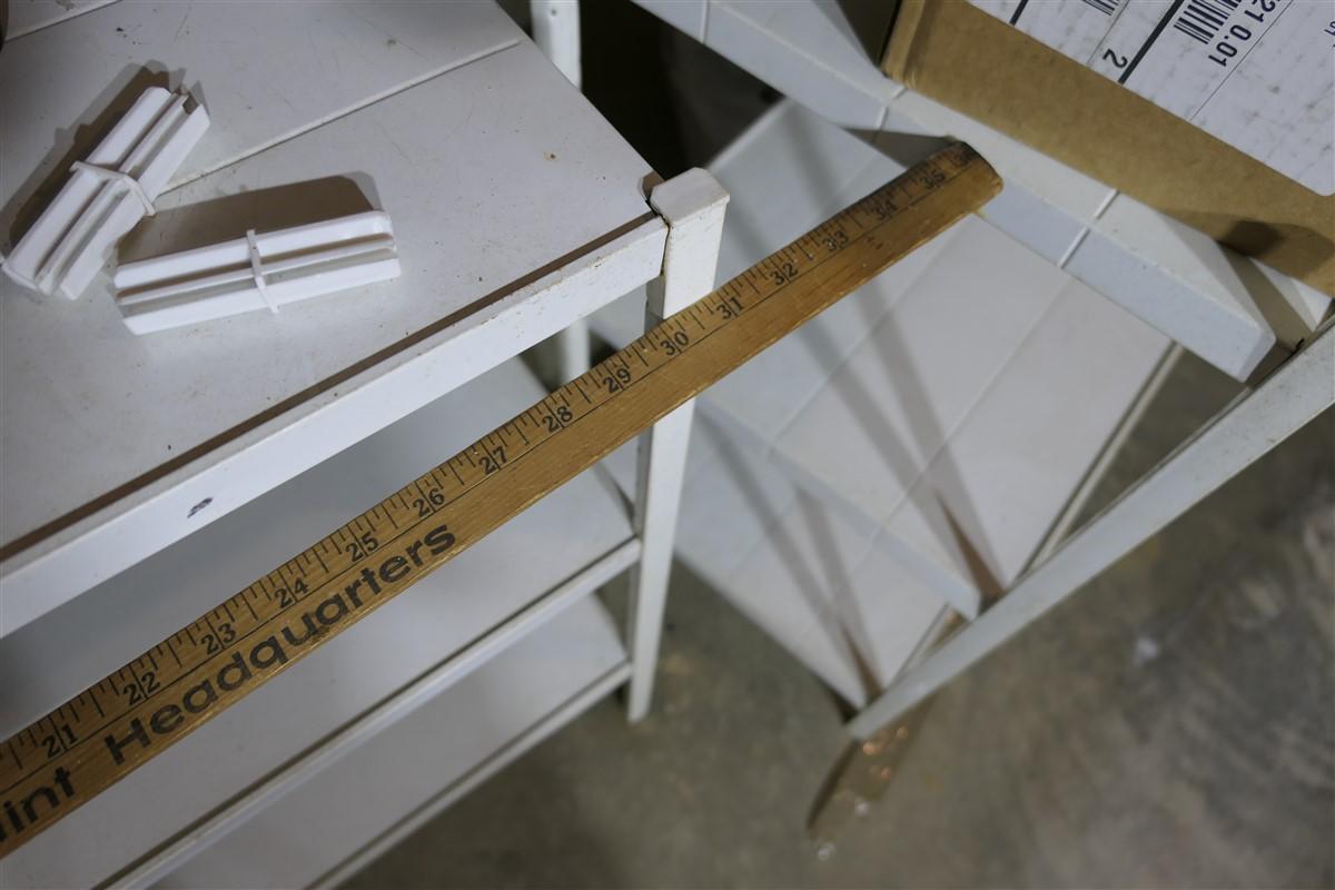 Vintage metal storage shelf