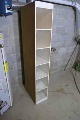 2 tall wooden storage cabinets