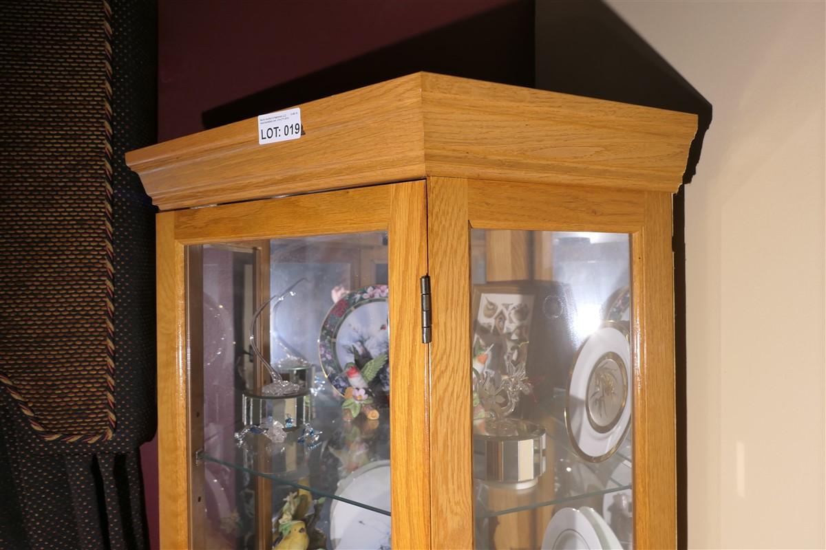 Wooden curio cabinet