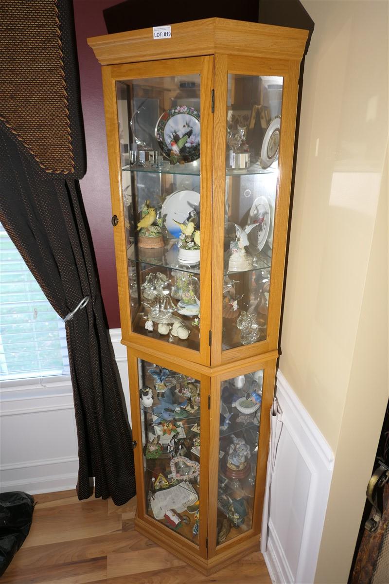 Wooden curio cabinet