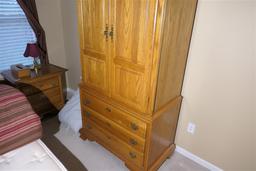 Cayton furniture oak armoire w/drawers