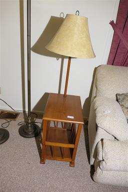 Vintage end table lamp combination