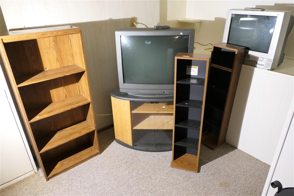 TVs, Shelves, Entertainment stand lot