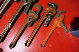 Group Lot nicer Vintage Ridgid Pipe Wrenches etc