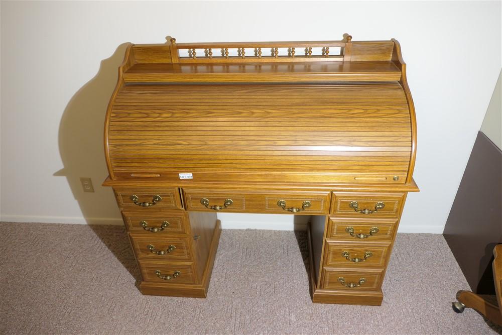 Nice vintage Oak roll top desk