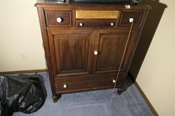 Antique Dresser and Television